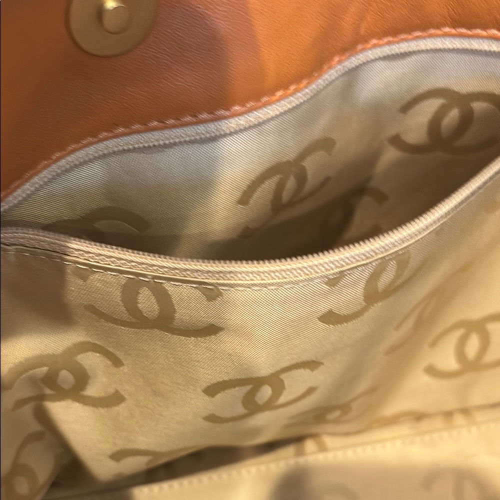 Chanel Tan Quilted Leather Tote Bag - Picture 7 of 10